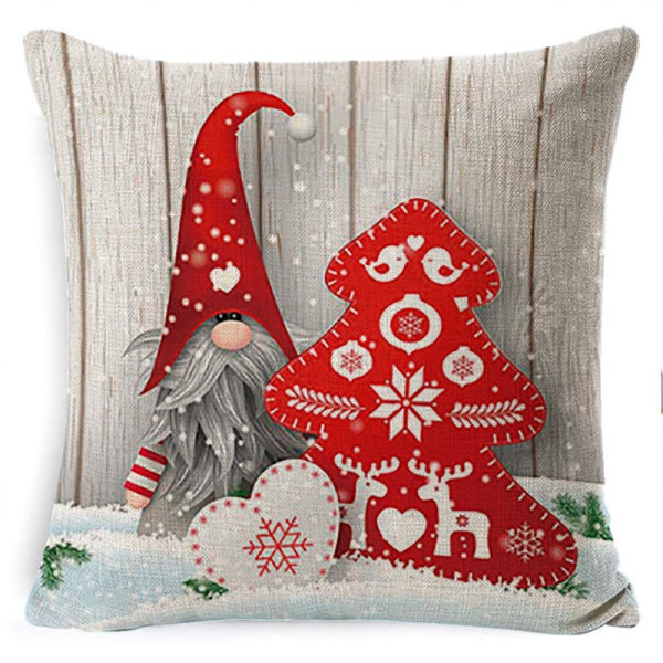 Joulukoristeiden tonttujen tyynynpäälliset 4 kpl (B) 45x45cm Deco Christma