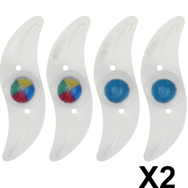 LED-hjulbelysning (blå + flerfärgad) set med 8, cykelhjulsekrar
