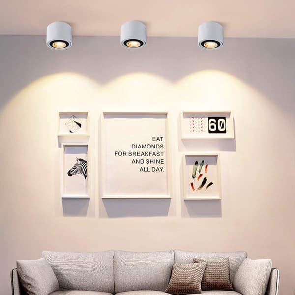 15W LED-spotlights, justerbar spotlightlist for takmontering