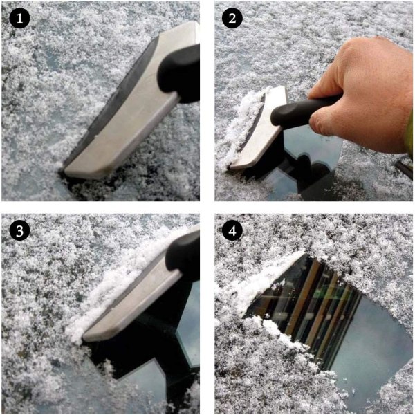 Ice Scraper, Ice Scraper Snow Shovel Snow Removal Shovel for Car W