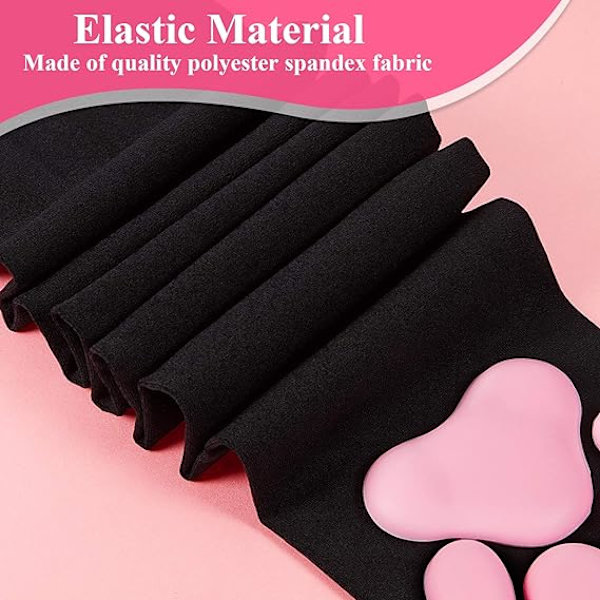 Katt tass tofflor strumpor lårhöga rosa söta 3D kattunge klo strumpor f