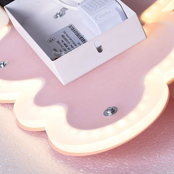 Modern molnformad inomhusvägglampa tillverkad av akryl med integrerade LED-lampor varm färg rosa 12W (liten)