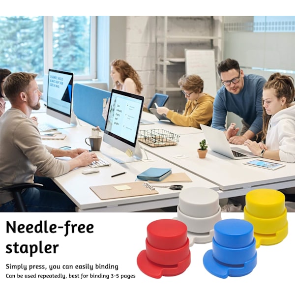 4 niititön niittaaja kannettava mini neulaton niittaaja kouluun