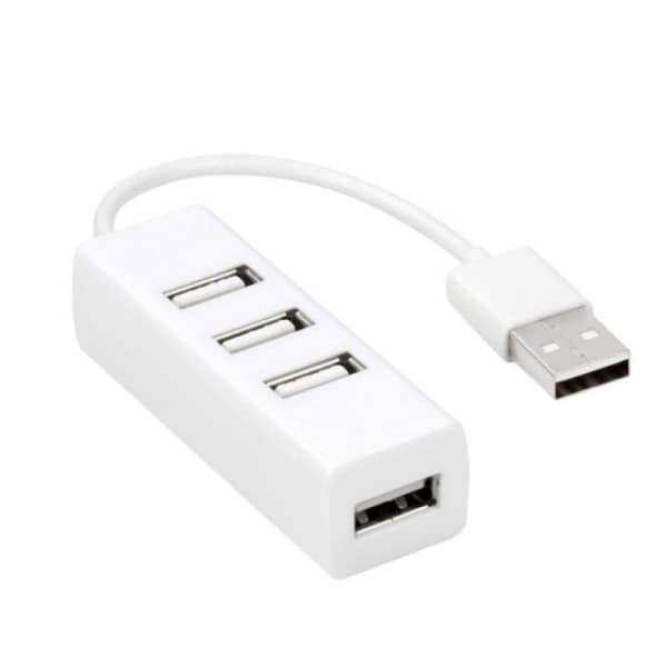USB 2.0 Hub 4-Port - Hvit Hvit