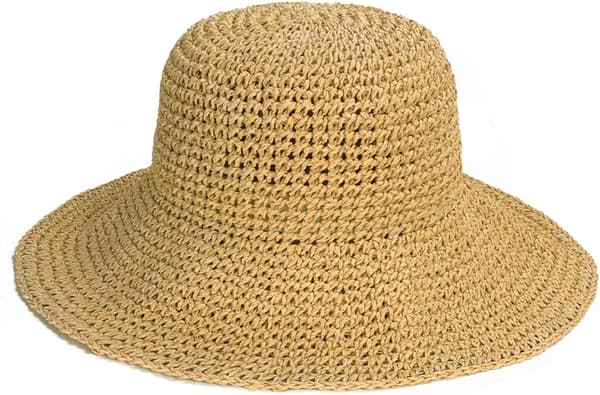 Dame Solhatter Bred Brede Sommer Strandhatt for Kvinner Foldbar Tra