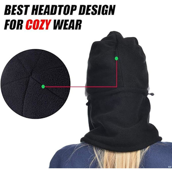 Fleece Balaclava, Vintermössor för Termiska Öronmuffar