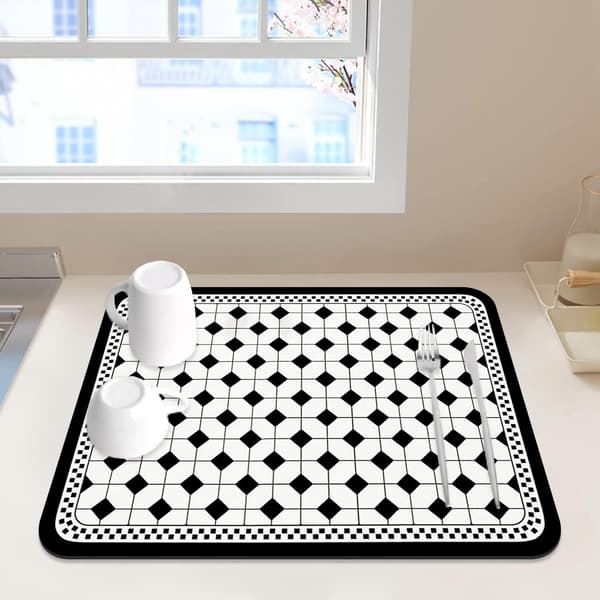 (30x40 cm) Oppvaskmatte, absorberende oppvaskmatte, hurtig tørking