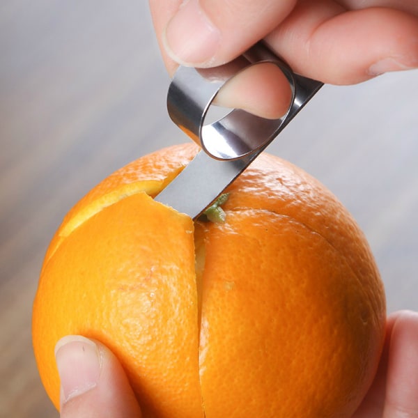 Rustfrit stål Appelsinskræller Remover Slicer Cutter Citron Citrus