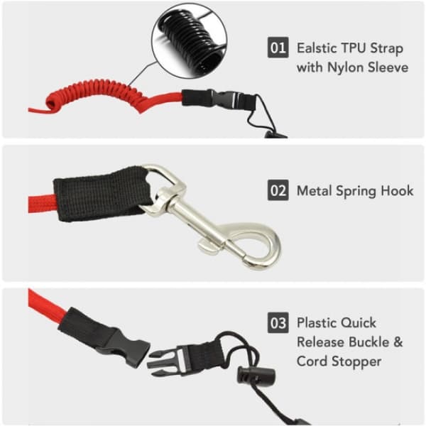 Retractable Paddle Line with Spring Hook Retractable Fishing Rod