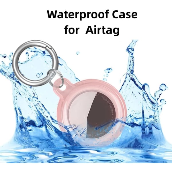 (Transparent Rosa) Vanntett Etui for Apple AirTag, Vanntett P
