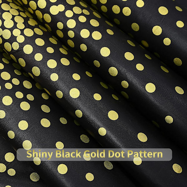 6 pakker Polka Dot duge 54\" x 108\" Sort Guld Polka Dot Ta