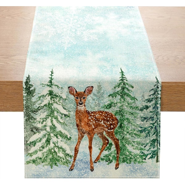 1kpl 33 x 180 cm Christmas Deer Joulupöytärunko, joulu
