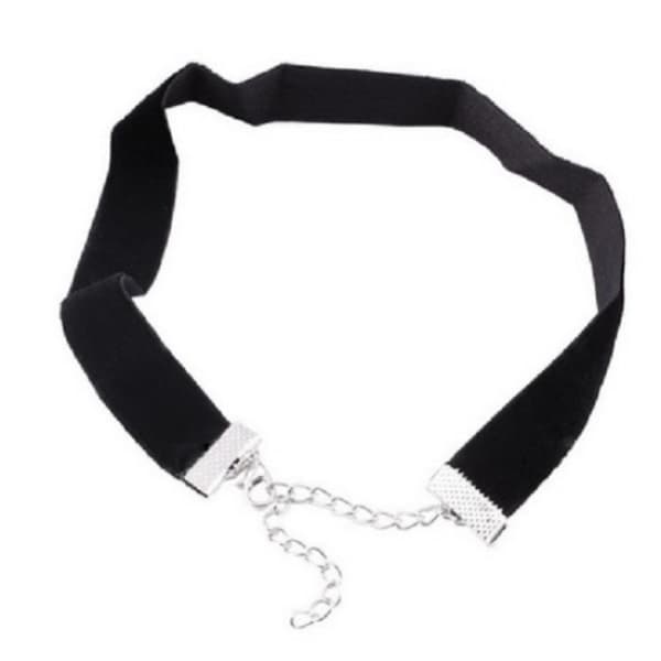 Choker i sort fløyel