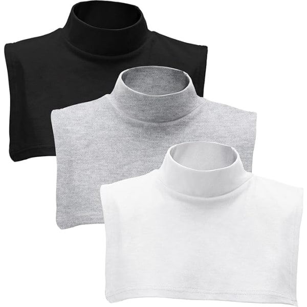Avtakbar falsk turtleneck halv topp falsk bluse sett for kvinner meg