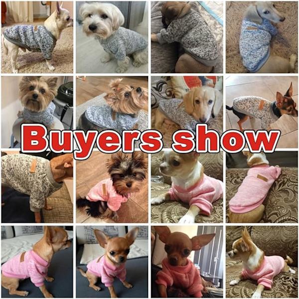 Hundepullover, varm hundetrøje, kattetøj, fleece kæledyr frakke f