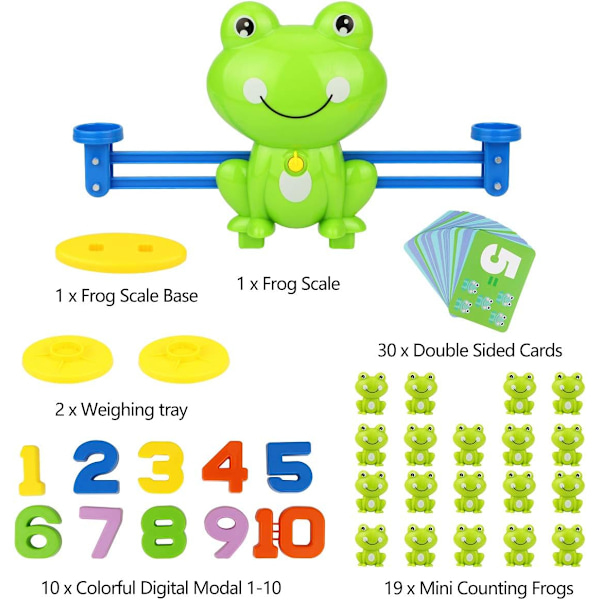 Kule matematikkspill, froskebalansetelling leker, pedagogiske leker for