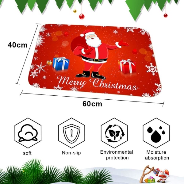 Santa Claus and Gifts, Indoor Non-Slip Rugs, Christmas Patterns,