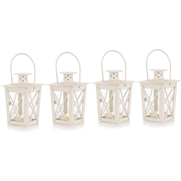 Glasgulv/hængende lanterne, transportabel glaslanterne, fyrfadslys Sm