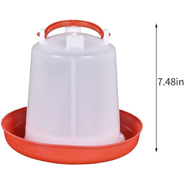 Plast kycklingvattnare, fjäderfämatare, vattnare matare med hand