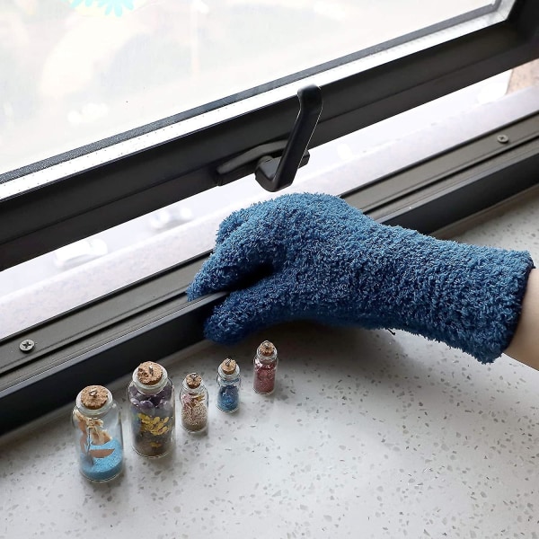 2 par mikrofiber auto støv rengøring handsker vaskbare rengørings vanter til køkken hus rengøring biler lastbiler spejle lamper persienner støv rengøring