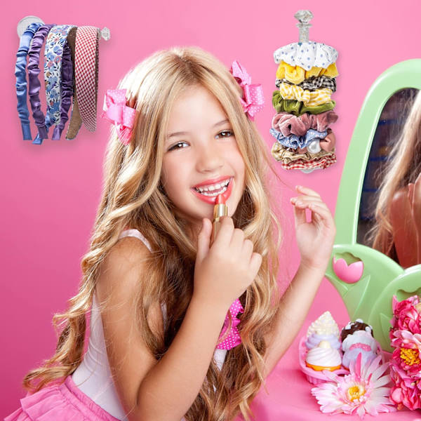 4-pack diademhållare för håraccessoarer, scrunchie-organisatör,