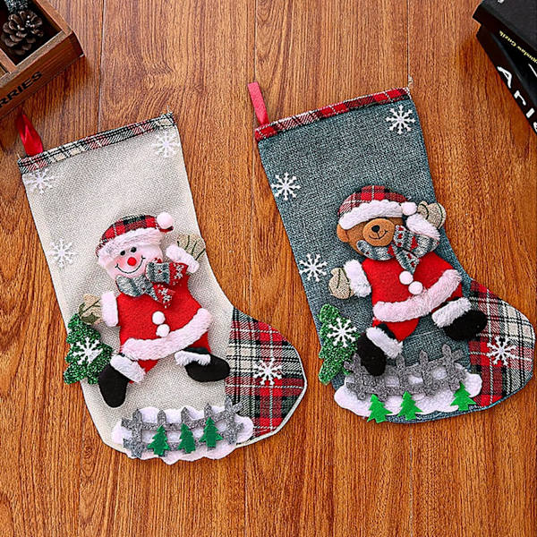 Julstrumpor 4-pack 12,2'' Stora julstrumpor Dekor