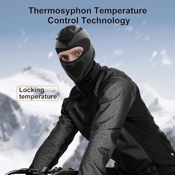 Lämpö fleece tuulenpitävä balaclava lasketteluun ja moottoripyöräilyyn