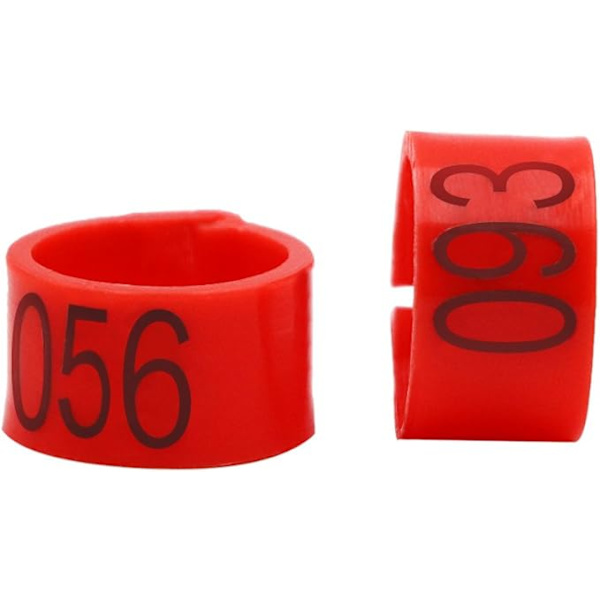 100 stk./pose 16MM 001-100 nummererede plastik fjerkræ flerfarvede Goo