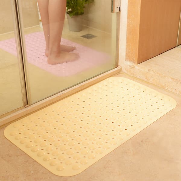 Sklisikker baderomsmatte (beige, 35 cm x 70 cm)