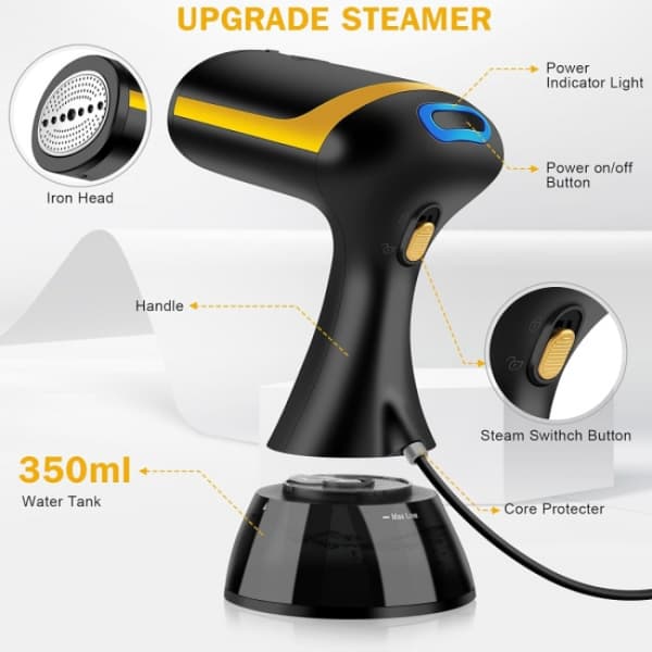 Plaggstekare, 1500W kraftfull plaggstekare med 350 ml avtagbar