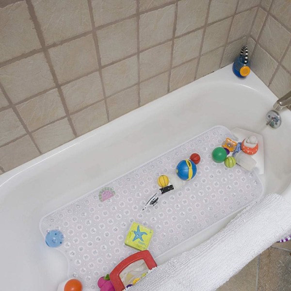 Badekar brusebadsmåtte 88*40CM skridsikker og ekstra stor, badekar måtte