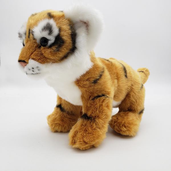 Simulering Plysjleker 20cm Stor Tegneserie Tiger Plysjleke Myk Simulering Tiger Dukke Fylt Dyr Barnerom Dekorasjon Leker Bursdagsgave Leker (Gul)