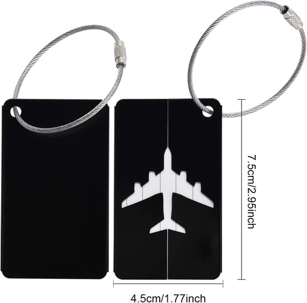 Bagageetiketter 6 stk. Flyetiketter til kufferter