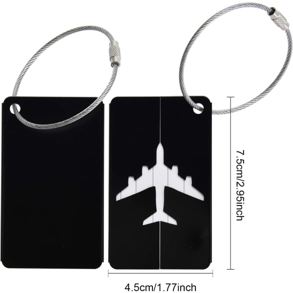 Bagasjelapp 6 stk. Flybagasjelapp Flyplastetikett