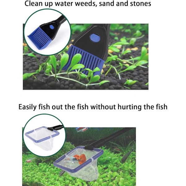 Akvarie Rengörings Kit Tillbehör Fisk Skrapa Akvarium