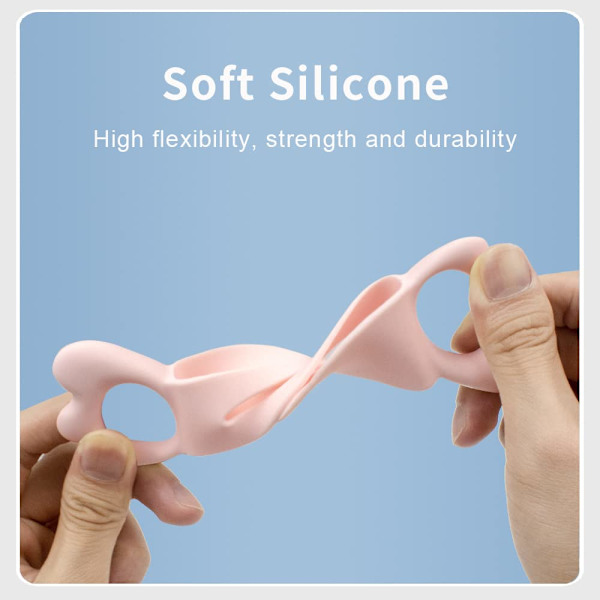 Baby silikone flaskehåndtag bredhalset sutteflaske håndtag (pink)