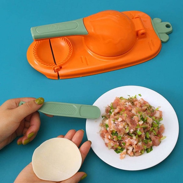 (Rosa) Two in One Dumpling Maker Kitchen Dumpling Making Tool Cak