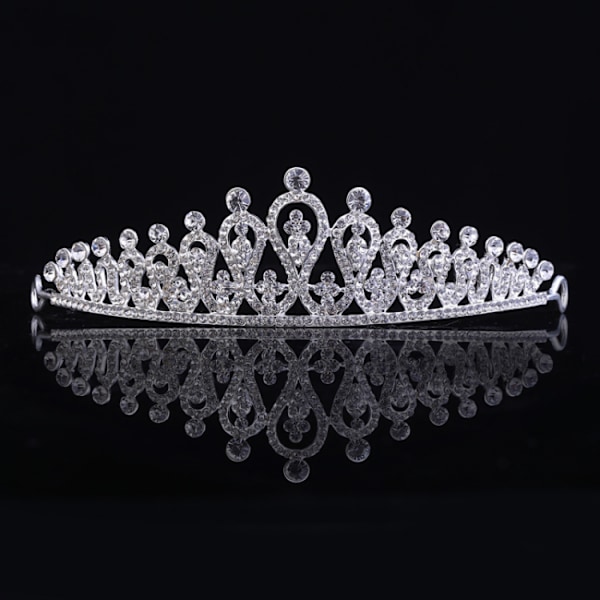 Kristall bröllop hår krona tiara