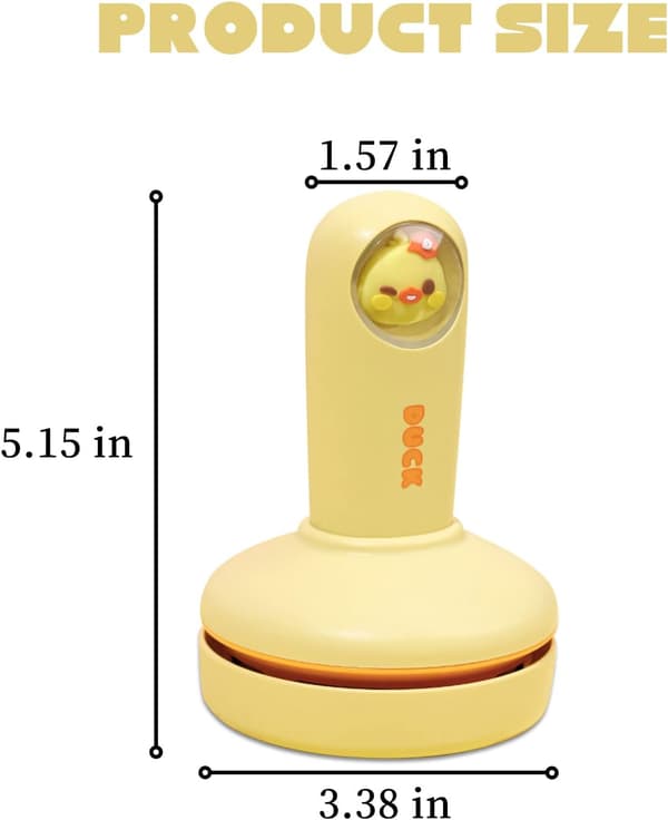 (Gul) Mini Skrivebordsstøvsuger, Søt Dyreform, USB Rech