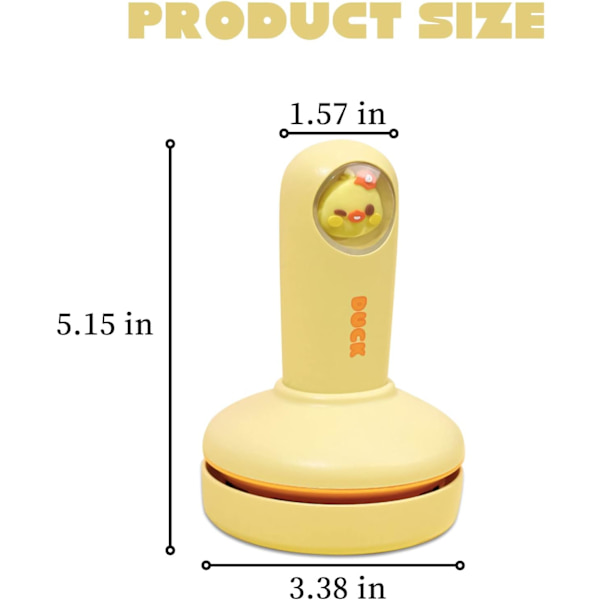 (Keltainen) Mini-pöytäimuri, söpö eläimen muoto, USB-lataus