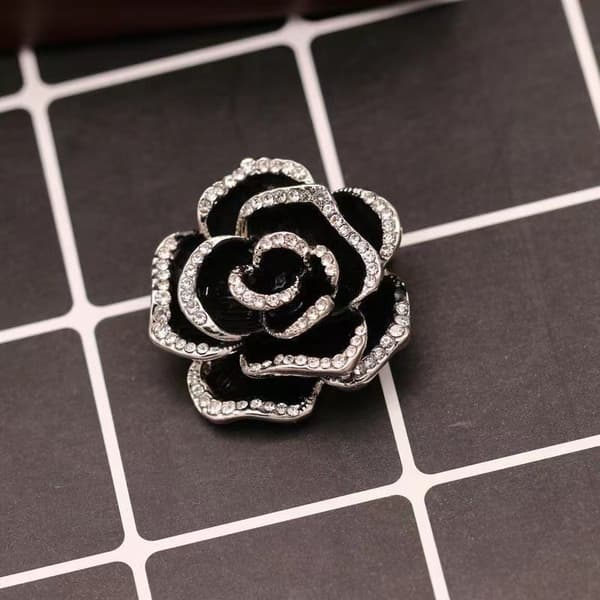 Mote Rhinestone Kamelia Blomsteremalje Brosje Dame Slips