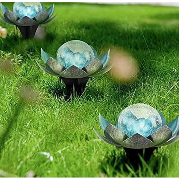 Lotus Solar Lights Outdoor, Solar LED Powered Have Light Waterpr