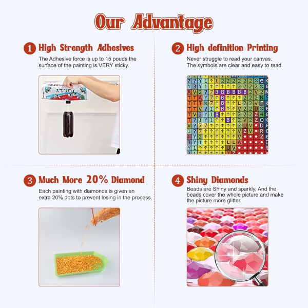 30*40CM B DIY 5D Digital Painting Kit Diamond, Crystal Rhinestone