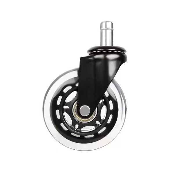 3-tums PU Universalhjul Circlip Caster Svart Stark Lastkapacitet