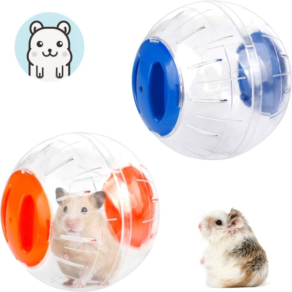 Hamster Treningsball 2 stk Hamsterball 2 Farger Plast Gerbil T