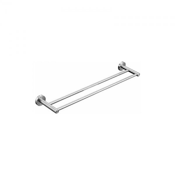 50 cm dobbel håndkleholder veggmontert SUS 304 børstet rustfritt stål