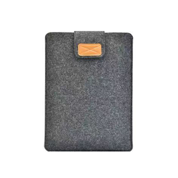 Datorfodral Laptopfodral Filt Velcro Sleeve Svart - 15\" mörkgrå