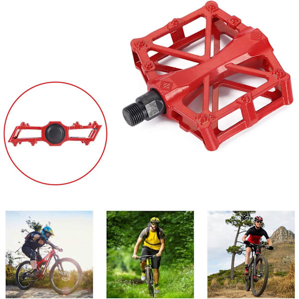 Aluminiumlegering MTB cykelpedal, holdbar skridsikker 9/16 tommer MTB cykel