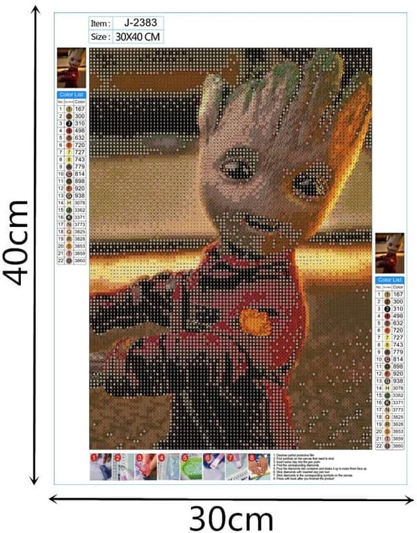 30*40CM 5D DIY Diamantmalerisett, Diamantmaleri Full 5D