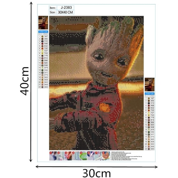30*40CM 5D DIY timanttimaalaussetti, timanttimaalaus täysi 5D